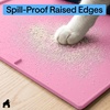 image:imageGORILLA GRIP Cat Litter Box Mat Easy Clean Silicone Mats 24x15 GrayPink
