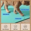 image:imageGORILLA GRIP Cat Litter Box Mat Easy Clean Silicone Mats 24x15 GrayTurquoise