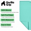 image:imageGORILLA GRIP Cat Litter Box Mat Easy Clean Silicone Mats 24x15 GrayTurquoise