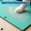 image:imageGORILLA GRIP Cat Litter Box Mat Easy Clean Silicone Mats 24x15 GrayTurquoise