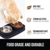 image:imageGORILLA GRIP Dog Bowl Set with Feeding Mat 304 Stainless Steel 2 Cup GrayBlack
