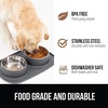 image:imageGORILLA GRIP Dog Bowl Set with Feeding Mat 304 Stainless Steel 2 Cup GrayGray