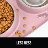 image:imageGORILLA GRIP Dog Bowl Set with Feeding Mat 304 Stainless Steel 2 Cup GrayLight Pink