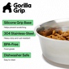 image:imageGORILLA GRIP Dog Bowls Food Grade Stainless Steel Set of 2 2 Cup BlackBeige