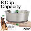 image:imageGORILLA GRIP Dog Bowls Food Grade Stainless Steel Set of 2 2 Cup BlackBeige
