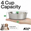 image:imageGORILLA GRIP Dog Bowls Food Grade Stainless Steel Set of 2 2 Cup BlackBeige