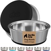 image:imageGORILLA GRIP Dog Bowls Food Grade Stainless Steel Set of 2 2 Cup BlackBlack