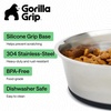 image:imageGORILLA GRIP Dog Bowls Food Grade Stainless Steel Set of 2 2 Cup BlackBlack