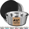 image:imageGORILLA GRIP Dog Bowls Food Grade Stainless Steel Set of 2 2 Cup BlackBlack