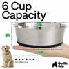 image:imageGORILLA GRIP Dog Bowls Food Grade Stainless Steel Set of 2 2 Cup BlackBlack