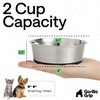 image:imageGORILLA GRIP Dog Bowls Food Grade Stainless Steel Set of 2 2 Cup BlackBlack