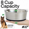 image:imageGORILLA GRIP Dog Bowls Food Grade Stainless Steel Set of 2 2 Cup BlackBlack
