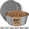image:imageGORILLA GRIP Dog Bowls Food Grade Stainless Steel Set of 2 2 Cup BlackGray