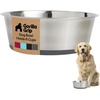 image:imageGORILLA GRIP Dog Bowls Food Grade Stainless Steel Set of 2 2 Cup BlackGray