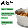 image:imageGORILLA GRIP Dog Bowls Food Grade Stainless Steel Set of 2 2 Cup BlackGray
