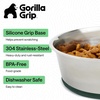 image:imageGORILLA GRIP Dog Bowls Food Grade Stainless Steel Set of 2 2 Cup BlackHunter Green