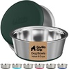 image:imageGORILLA GRIP Dog Bowls Food Grade Stainless Steel Set of 2 2 Cup BlackHunter Green
