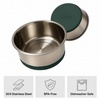 image:imageGORILLA GRIP Dog Bowls Food Grade Stainless Steel Set of 2 2 Cup BlackHunter Green
