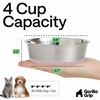 image:imageGORILLA GRIP Dog Bowls Food Grade Stainless Steel Set of 2 2 Cup BlackLight Pink