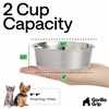 image:imageGORILLA GRIP Dog Bowls Food Grade Stainless Steel Set of 2 2 Cup BlackLight Pink