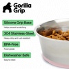 image:imageGORILLA GRIP Dog Bowls Food Grade Stainless Steel Set of 2 2 Cup BlackLight Pink