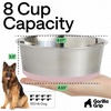 image:imageGORILLA GRIP Dog Bowls Food Grade Stainless Steel Set of 2 2 Cup BlackLight Pink