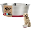 image:imageGORILLA GRIP Dog Bowls Food Grade Stainless Steel Set of 2 2 Cup BlackRed