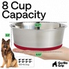 image:imageGORILLA GRIP Dog Bowls Food Grade Stainless Steel Set of 2 2 Cup BlackRed