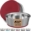image:imageGORILLA GRIP Dog Bowls Food Grade Stainless Steel Set of 2 2 Cup BlackRed