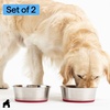 image:imageGORILLA GRIP Dog Bowls Food Grade Stainless Steel Set of 2 2 Cup BlackRed