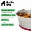 image:imageGORILLA GRIP Dog Bowls Food Grade Stainless Steel Set of 2 2 Cup BlackRed