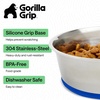 image:imageGORILLA GRIP Dog Bowls Food Grade Stainless Steel Set of 2 2 Cup BlackRoyal Blue