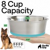 image:imageGORILLA GRIP Dog Bowls Food Grade Stainless Steel Set of 2 2 Cup BlackTurquoise