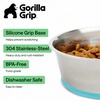 image:imageGORILLA GRIP Dog Bowls Food Grade Stainless Steel Set of 2 2 Cup BlackTurquoise