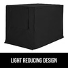 image:imageGORILLA GRIP Dog Crate Covers Wire Kennel Topper 42 in Gray Black PawBlack