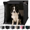 image:imageGORILLA GRIP Dog Crate Covers Wire Kennel Topper 42 in Gray Black PawBlack