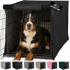 image:imageGORILLA GRIP Dog Crate Covers Wire Kennel Topper 42 in Gray Black PawBlack