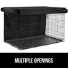 image:imageGORILLA GRIP Dog Crate Covers Wire Kennel Topper 42 in Gray Black PawBlack