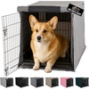 image:imageGORILLA GRIP Dog Crate Covers Wire Kennel Topper 42 in Gray Black PawGray