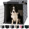 image:imageGORILLA GRIP Dog Crate Covers Wire Kennel Topper 42 in Gray Black PawGray Black Paw