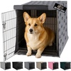 image:imageGORILLA GRIP Dog Crate Covers Wire Kennel Topper 42 in Gray Black PawGray Black Paw