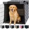 image:imageGORILLA GRIP Dog Crate Covers Wire Kennel Topper 42 in Gray Black PawGray Black Paw