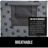 image:imageGORILLA GRIP Dog Crate Covers Wire Kennel Topper 42 in Gray Black PawGray Black Paw