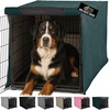 image:imageGORILLA GRIP Dog Crate Covers Wire Kennel Topper 42 in Gray Black PawHunter Green