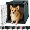 image:imageGORILLA GRIP Dog Crate Covers Wire Kennel Topper 42 in Gray Black PawHunter Green