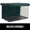 image:imageGORILLA GRIP Dog Crate Covers Wire Kennel Topper 42 in Gray Black PawHunter Green