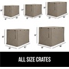image:imageGORILLA GRIP Dog Crate Covers Wire Kennel Topper 42 in Gray Black PawLight Taupe