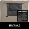 image:imageGORILLA GRIP Dog Crate Covers Wire Kennel Topper 42 in Gray Black PawLight Taupe