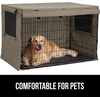 image:imageGORILLA GRIP Dog Crate Covers Wire Kennel Topper 42 in Gray Black PawLight Taupe