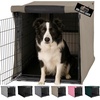 image:imageGORILLA GRIP Dog Crate Covers Wire Kennel Topper 42 in Gray Black PawLight Taupe